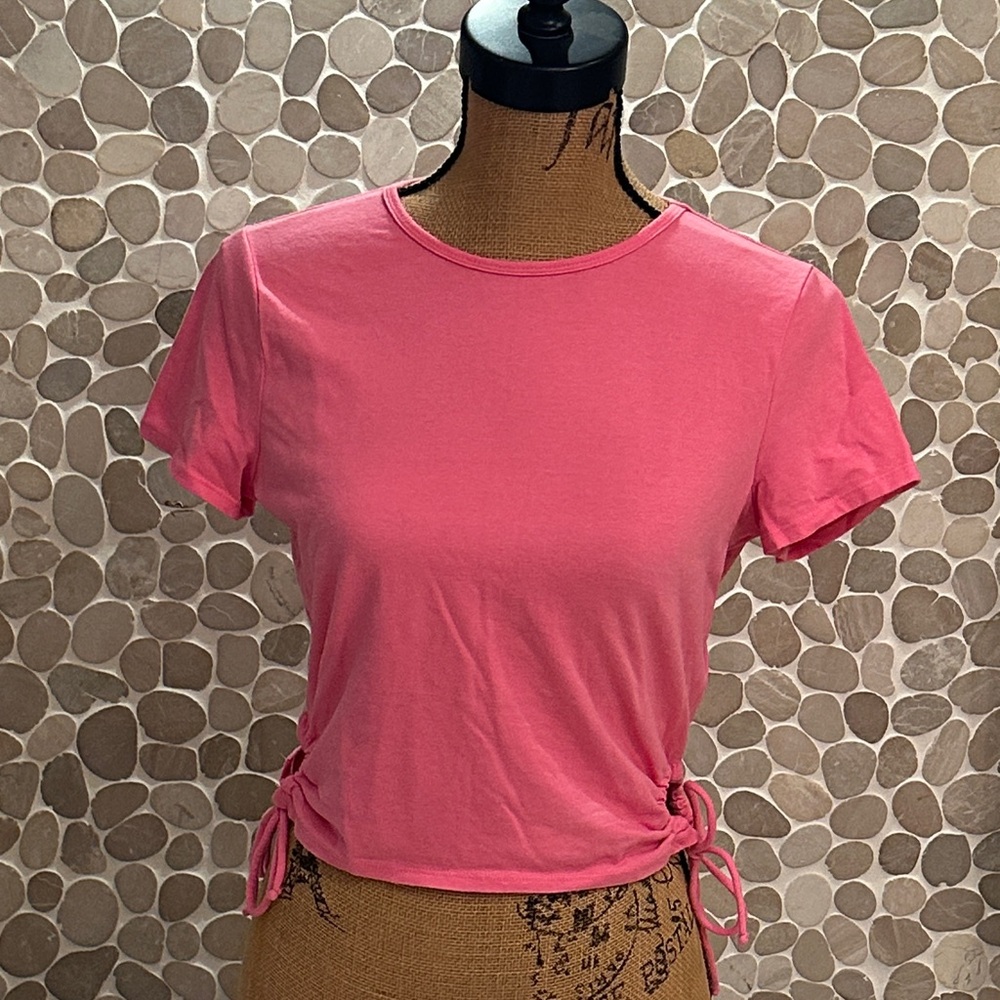 Hollister Pink Crop Top with Side Ties